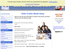 Tablet Screenshot of kidscraftsmadeeasy.com
